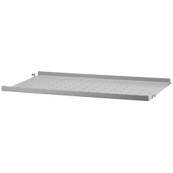 58x30cm - metal shelf, low edge - grey - String Furniture