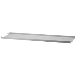 78x20cm - metal shelf, low edge - grey - String Furniture