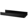 58x20cm - metal shelf, high edge - black - String Furniture