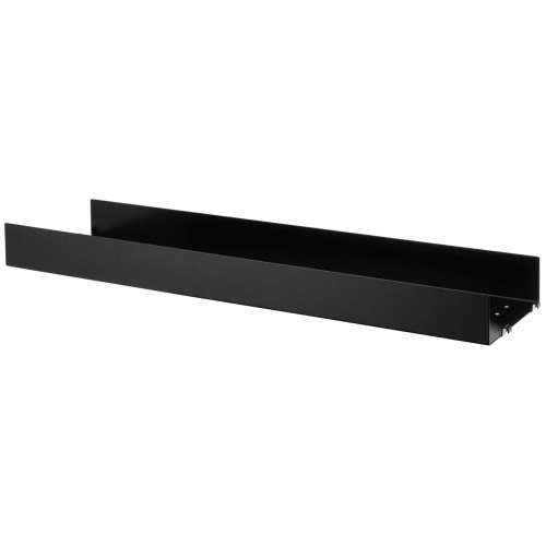 78x20cm - metal shelf, high edge - black - String Furniture