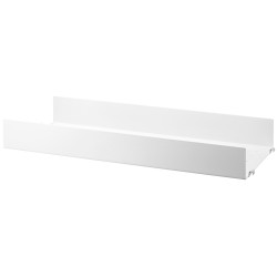 58x20cm - metal shelf, high edge - white - String Furniture