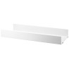 58x20cm - metal shelf, high edge - white - String Furniture