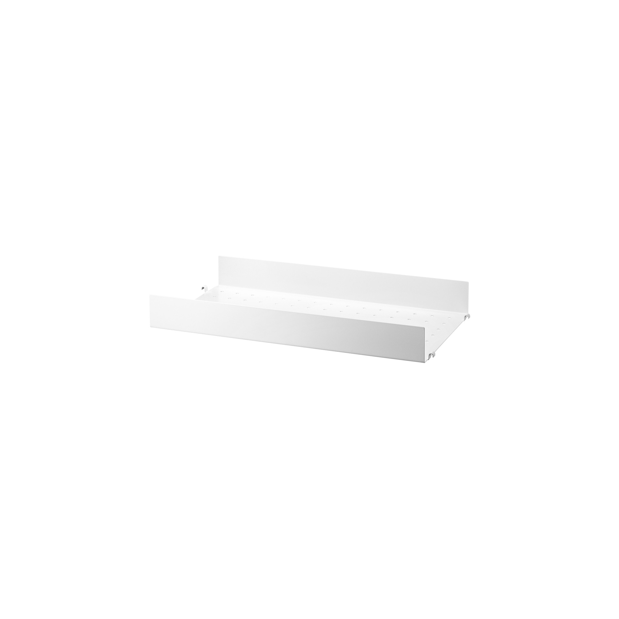 58x30cm - metal shelf, high edge - white - String Furniture