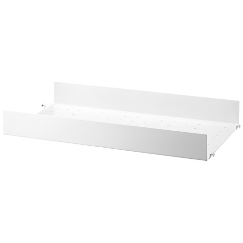 58x30cm - metal shelf, high edge - white - String Furniture