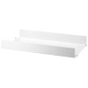 58x30cm - metal shelf, high edge - white - String Furniture