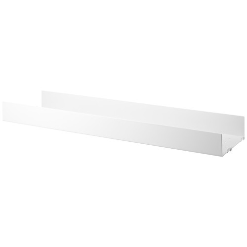 78x20cm - metal shelf, high edge - white - String Furniture