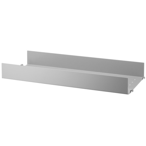 SOLD OUT 58x20cm - metal shelf, high edge - grey - String Furniture