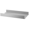 58x30cm - metal shelf, high edge - grey - String Furniture