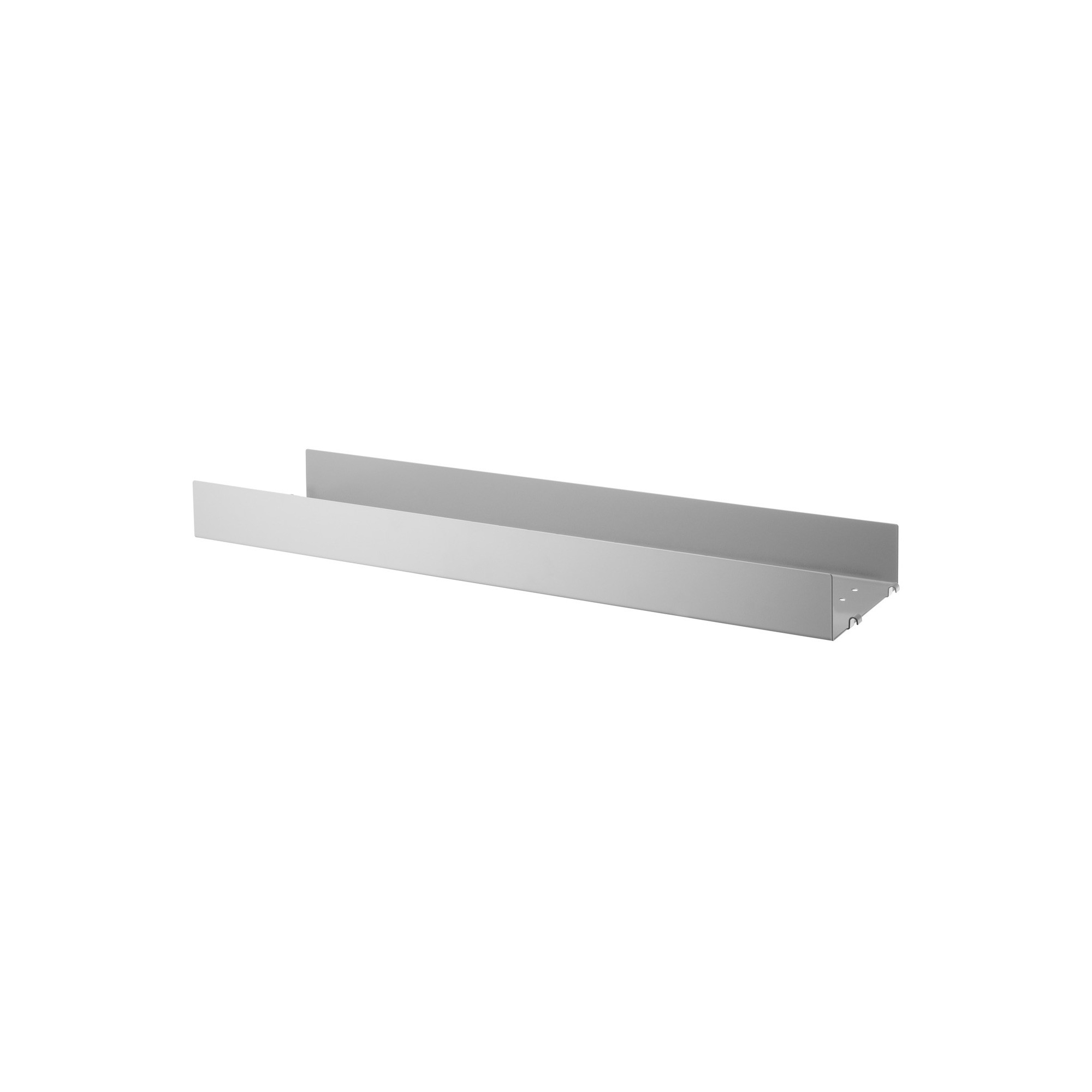 78x20cm - metal shelf, high edge - grey - String Furniture