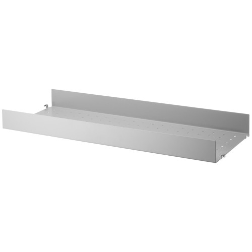 78x30cm - metal shelf, high edge - grey - String Furniture