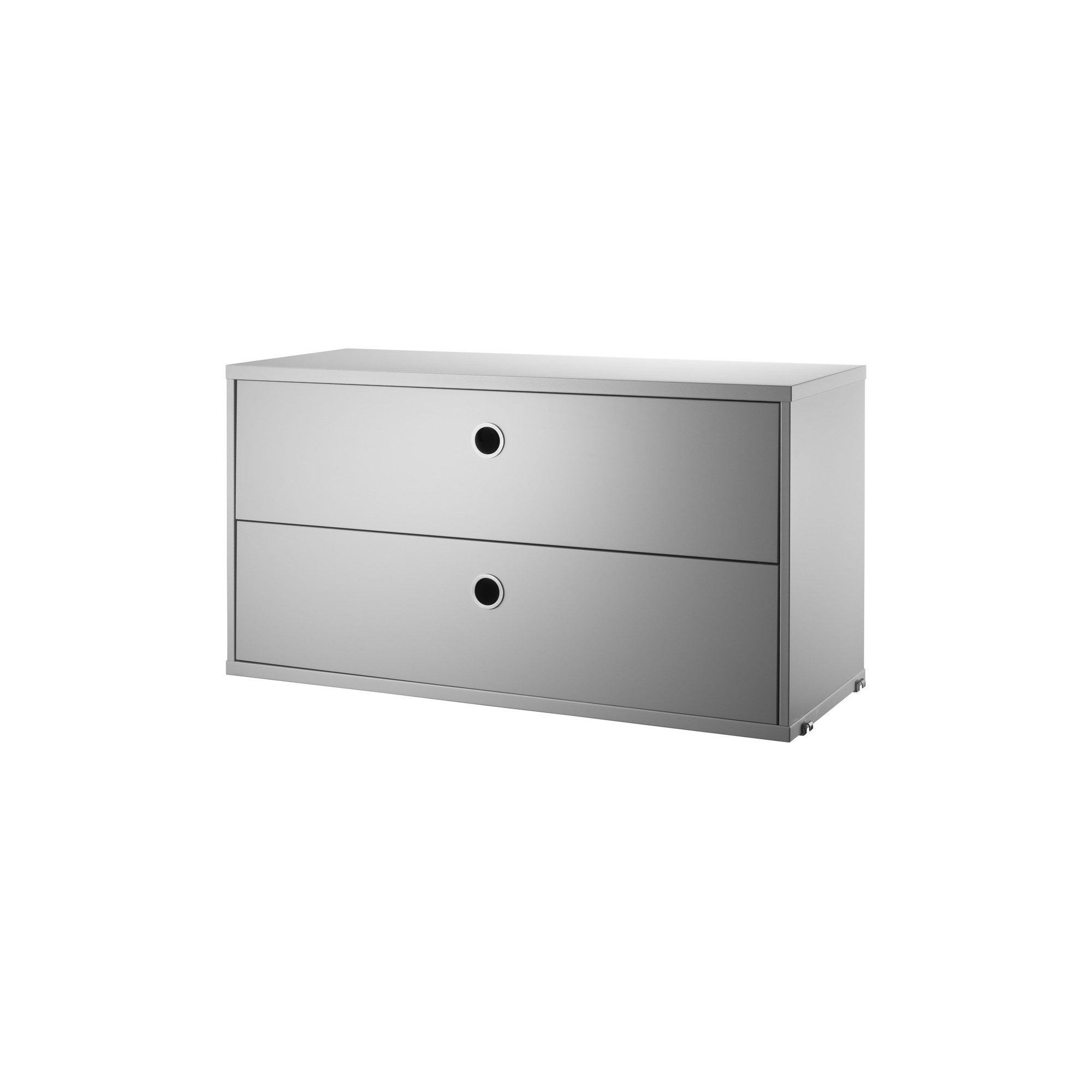 Chest 2 drawers - grey - W78xD30xH42 cm - String Furniture