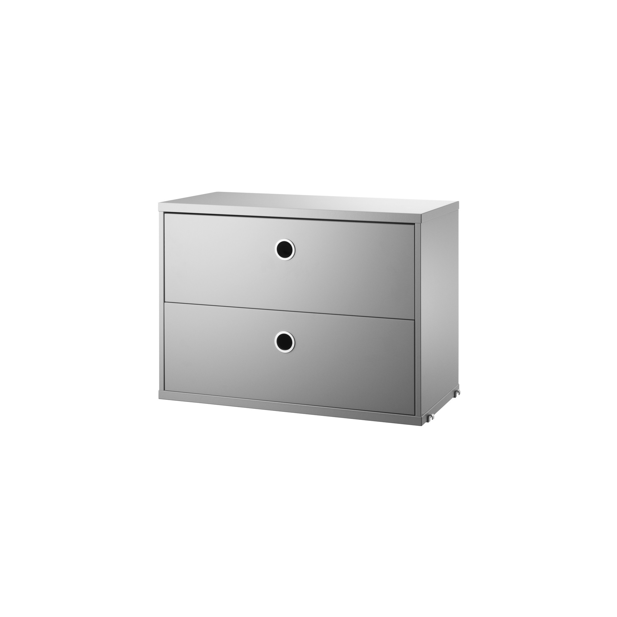 Chest 2 drawers - grey - W58xD30xH42 cm - String Furniture