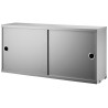 SOLD OUT Cabinet sliding doors - grey - W78xD20xH37 cm - String Furniture