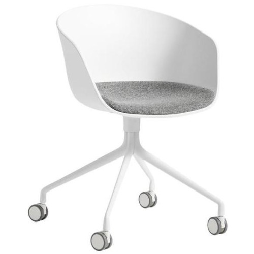 Hallingdal 126 seat - white shell - white base - AAC24 - HAY