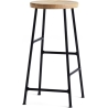 H75 - oiled oak + soft black steel - Cornet bar stool - HAY