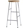 H65 - oiled oak + chromed steel - Cornet bar stool - HAY