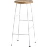 H65 - oiled oak + white steel - Cornet bar stool - HAY