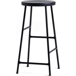 H75 - black oak + soft black steel - Cornet bar stool - HAY