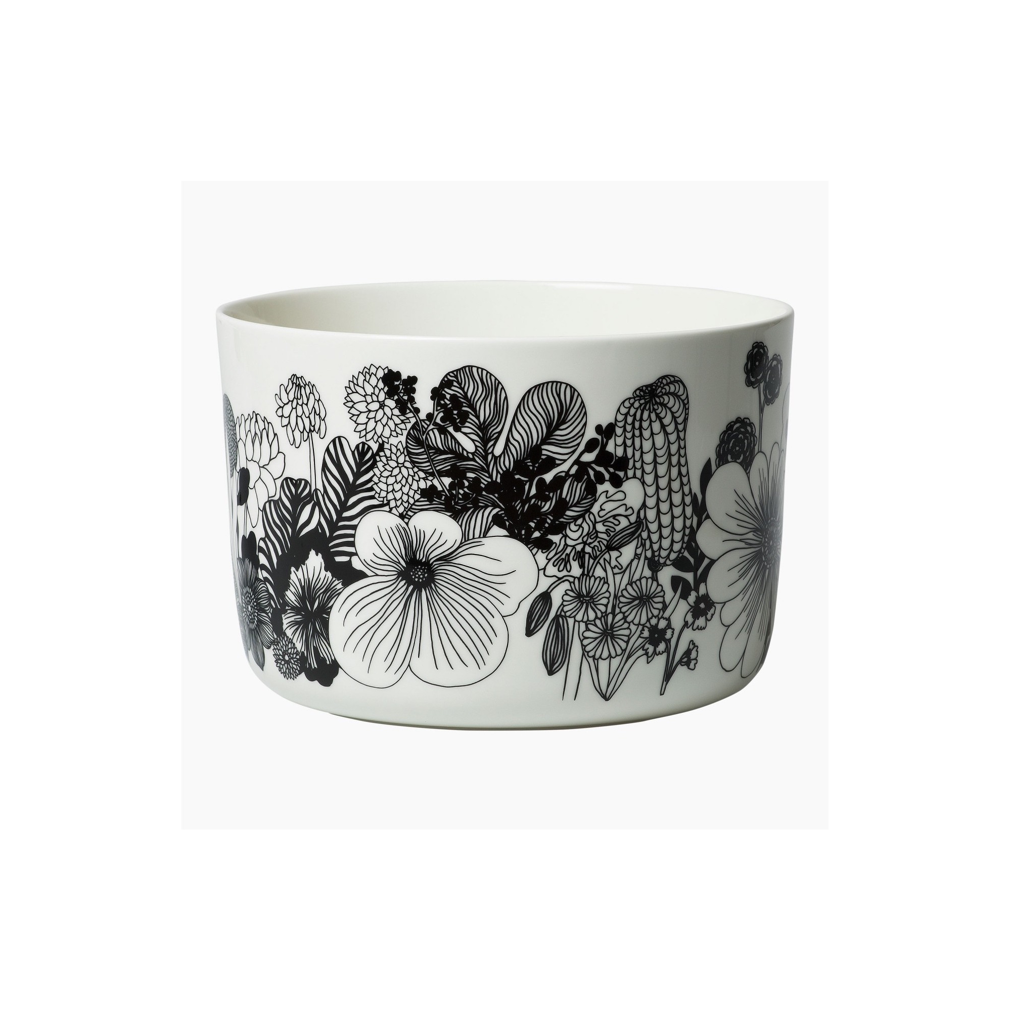 - Marimekko Serving bowl 3,4l - Oiva/Siirtolapuutarha - black, white 190