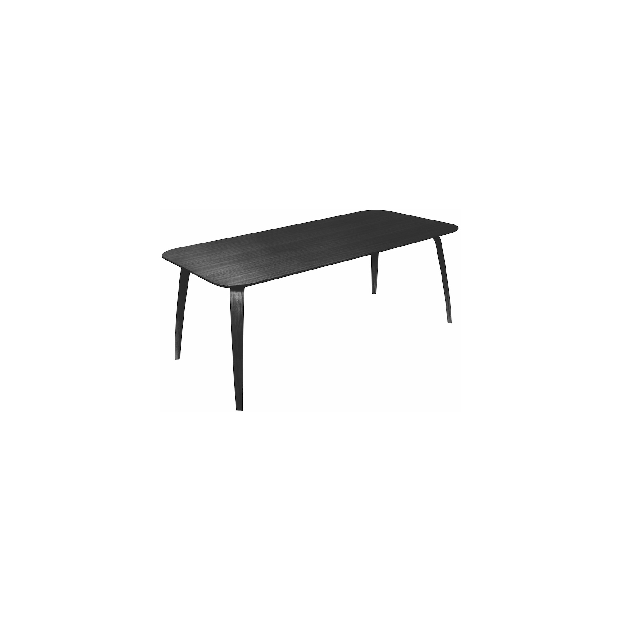 90x180cm - frêne teinté noir - table de repas Gubi rectangulaire