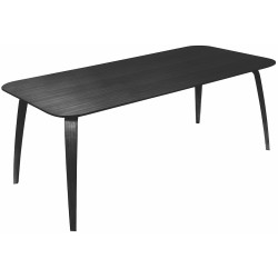 100x200cm - black stained ash - rectangular Gubi dining table