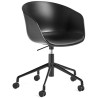 fixed seat - Sierra SI1001 black leather + black shell - black base AAC52 - HAY