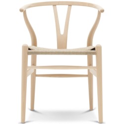 Carl Hansen & Søn – Chaise CH24, hêtre savonné et corde de papier naturelle