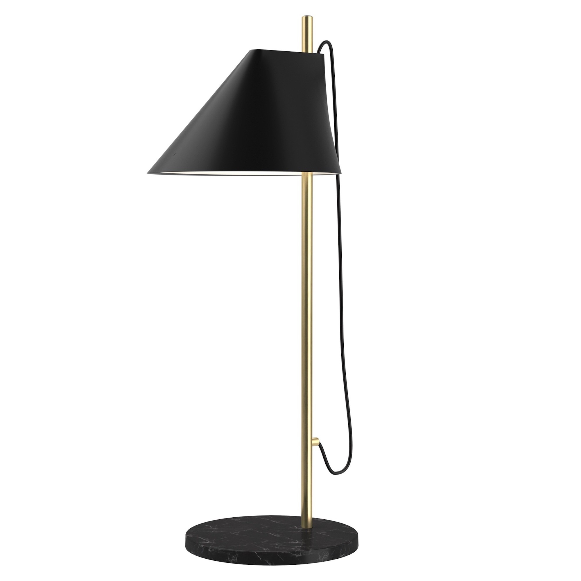 noir / laiton / marbre - lampe de table Yuh - Louis Poulsen