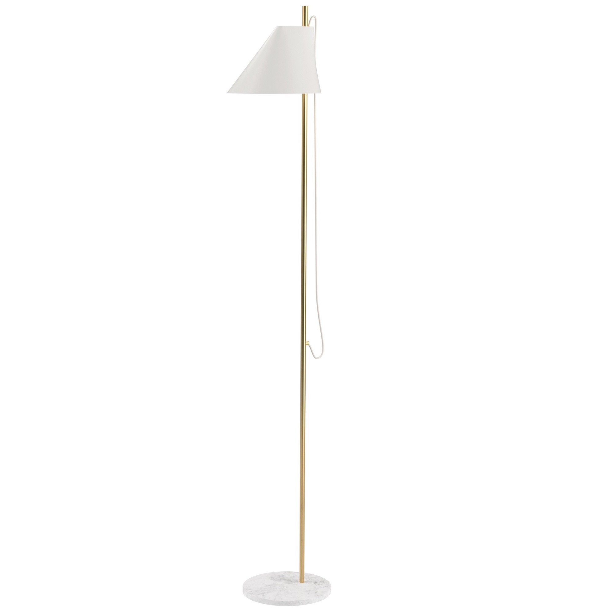 white / brass / marble - floor lamp - Yuh - Louis Poulsen