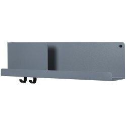 Folded shelf - blue grey - L63 x D12,4 x H16,5 cm - Muuto