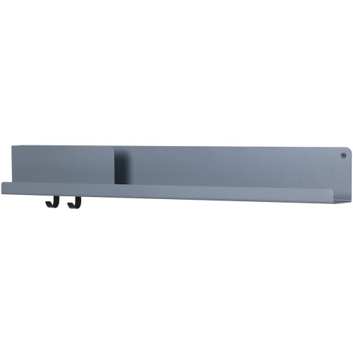 Folded shelf - blue grey - L96 x D11,4 x H13 cm - Muuto