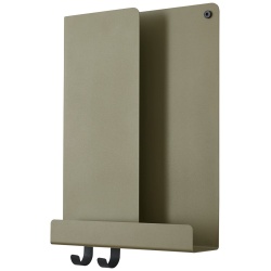 Folded shelf - L29,5 x D8 x H40 cm - olive - Muuto