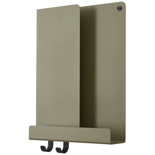 Folded shelf - L29,5 x P8 x H40 cm - olive - Muuto