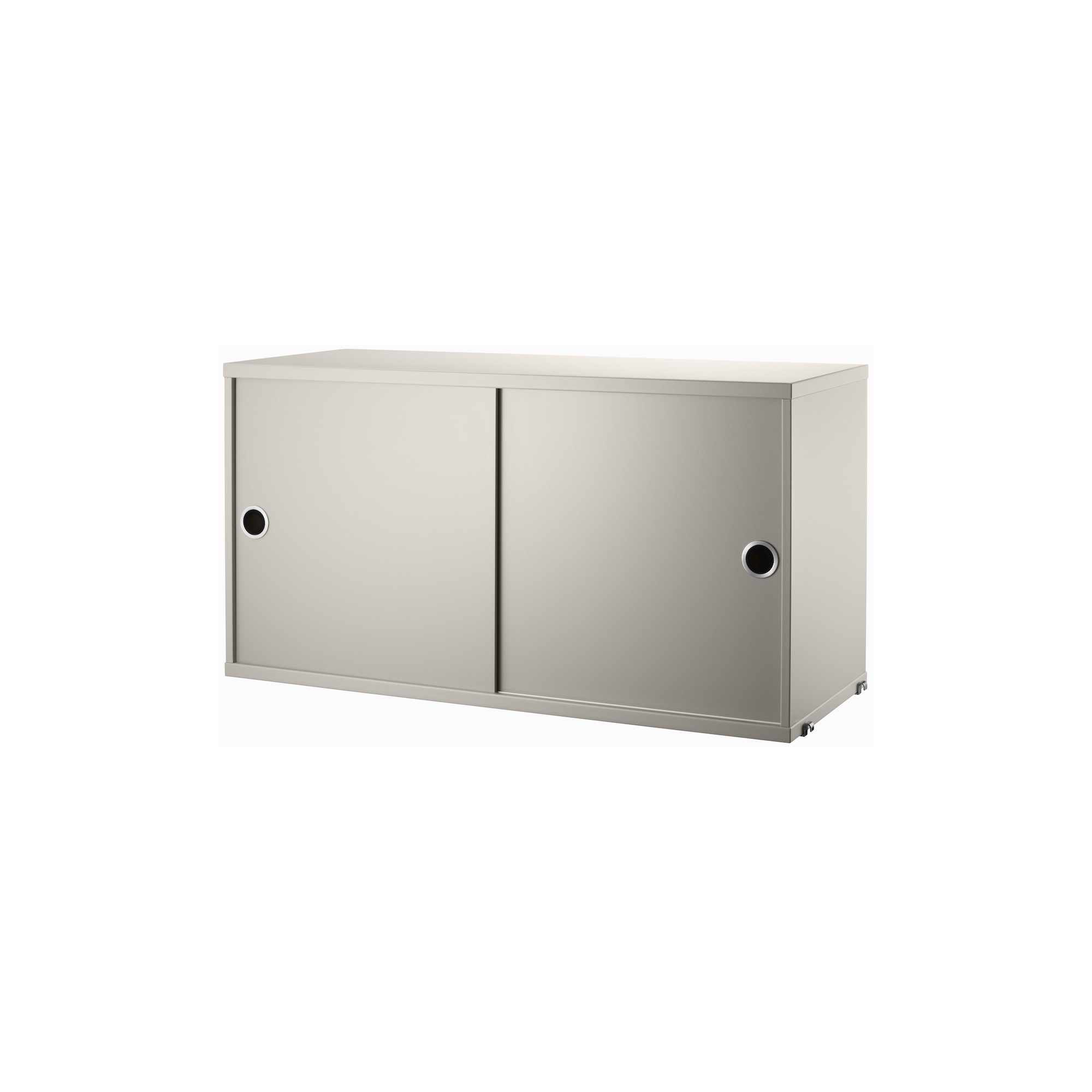 Cabinet portes coulissantes - beige - L78xP30xH42 cm - String Furniture