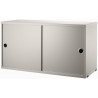 Cabinet portes coulissantes - beige - L78xP30xH42 cm - String Furniture