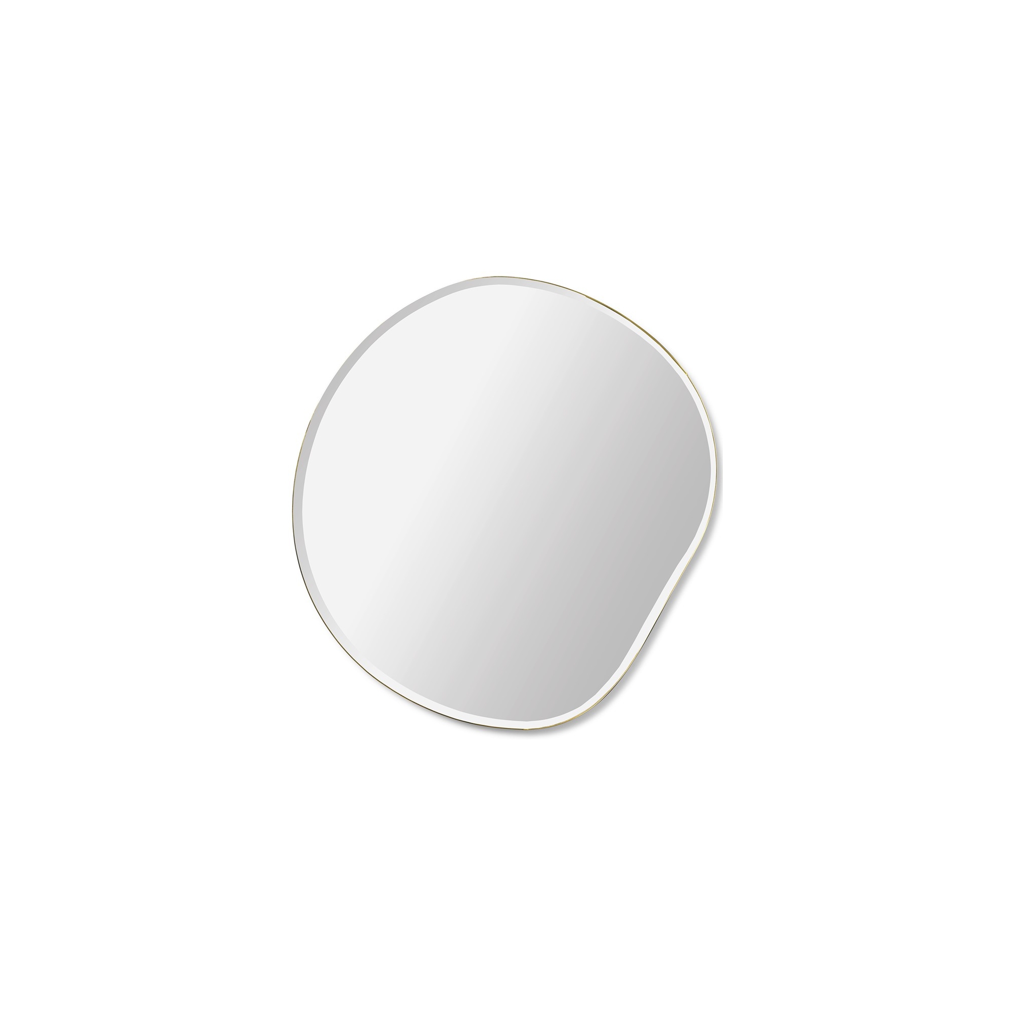 brass - small Pond mirror - W52 x H50 x D1,5 cm - Ferm Living