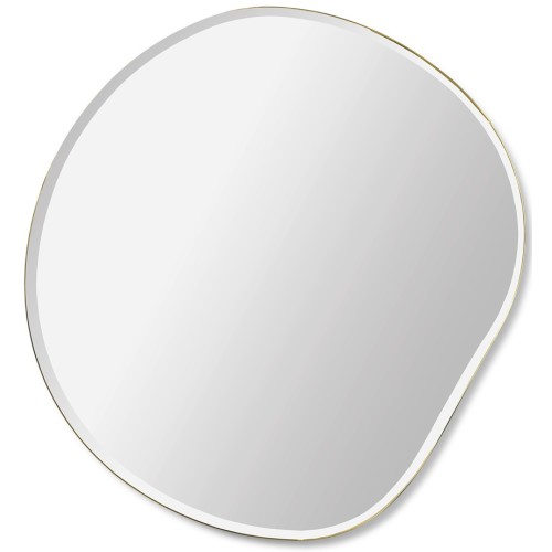 brass - small Pond mirror - W52 x H50 x D1,5 cm - Ferm Living