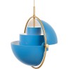 Gubi – Suspension Multi-Lite Ø36 cm, laiton et bleu nordic mat