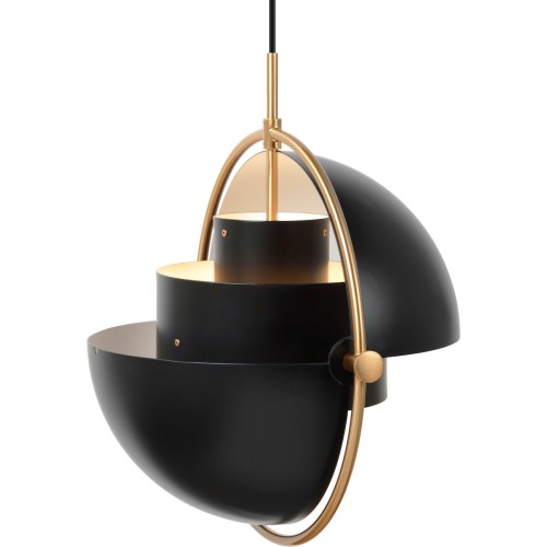 Gubi – Multi-Lite Ø36 cm pendant, brass and soft black semi matt