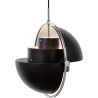 Gubi – Multi-Lite Small Ø25,5 cm pendant, chrome and black semi matt