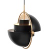 Gubi – Multi-Lite Small Ø25,5 cm pendant, brass and soft black semi matt