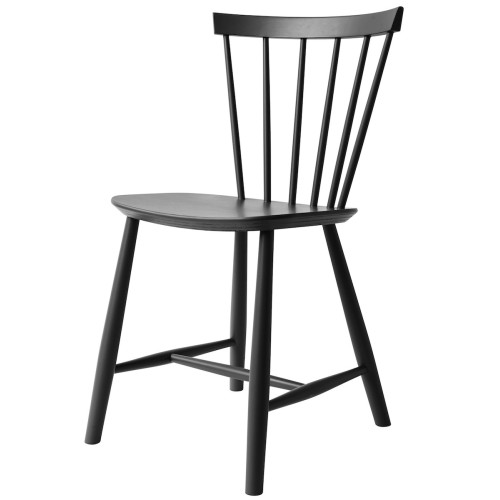 DISPLAY - black painted beech - J46 chair (sort)