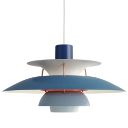 Louis Poulsen – Suspension PH5 Mini, nuances de bleu