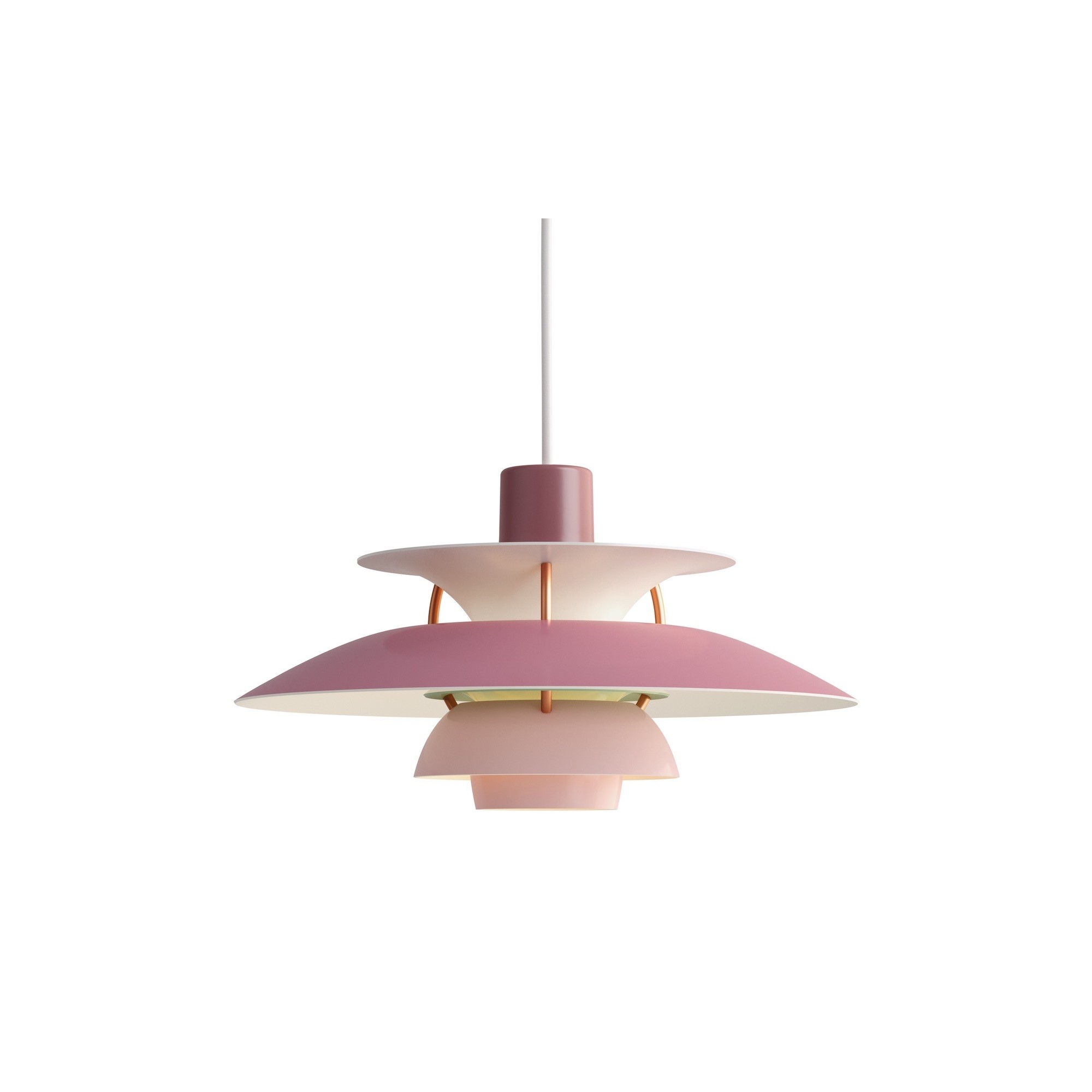 Louis Poulsen – PH5 mini pendant, hues of rose