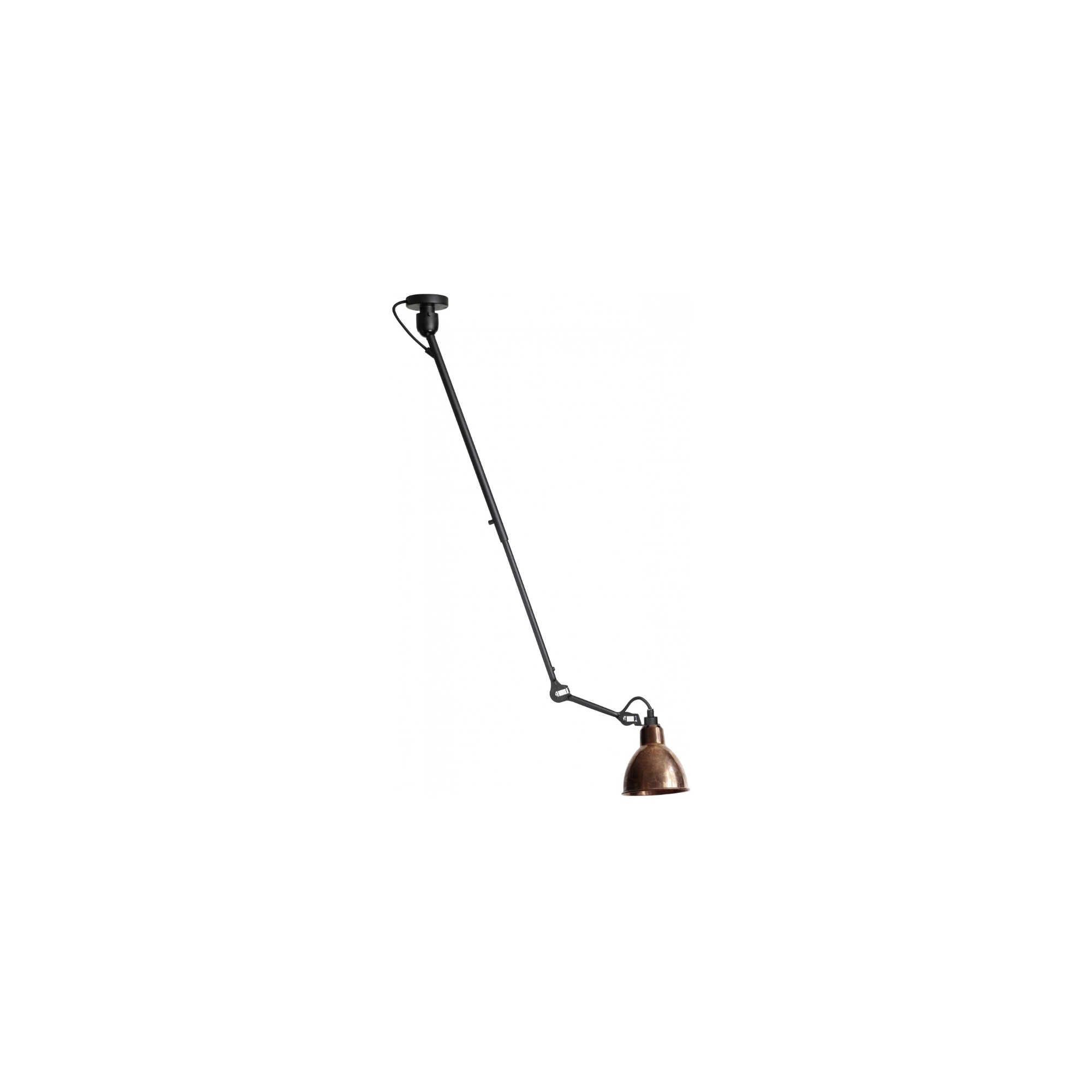 black / round raw copper - Gras 302 - ceiling lamp - DCW éditions