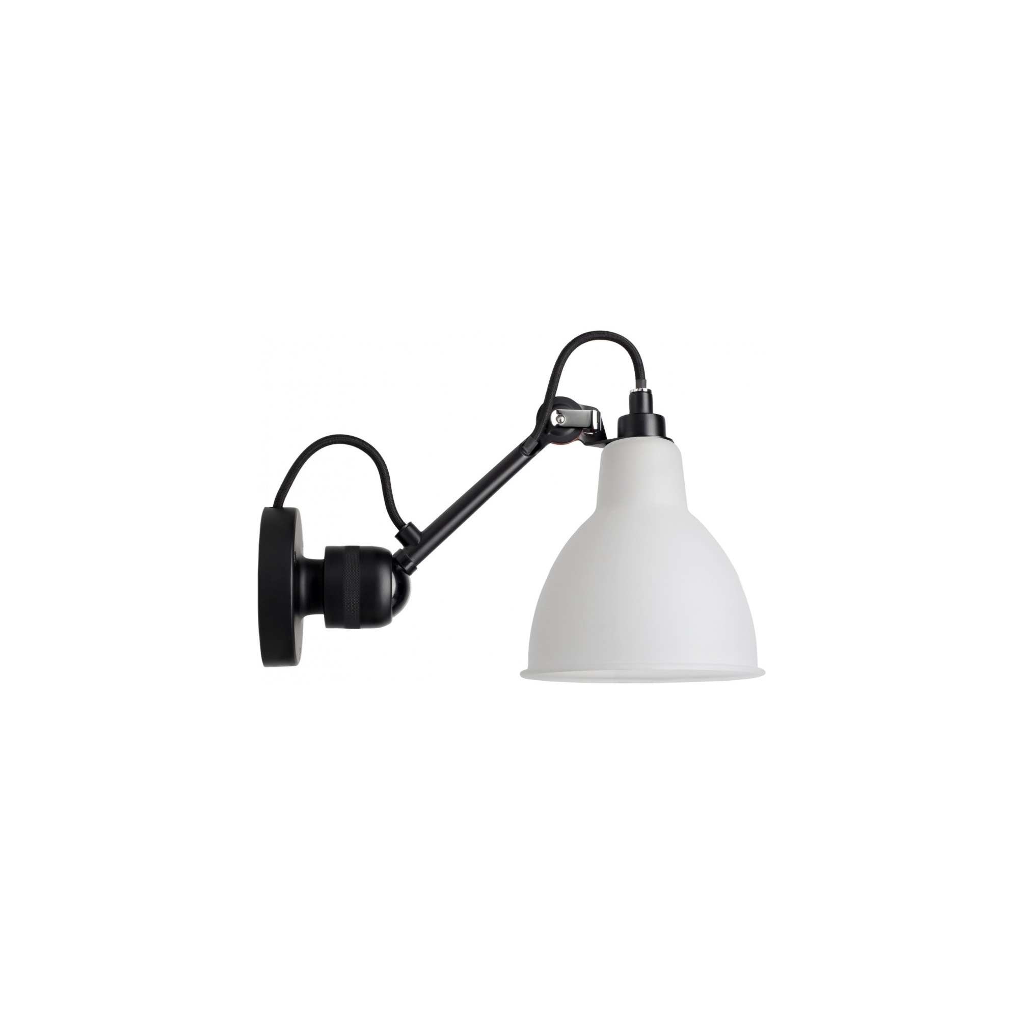 black / round opal glass - Gras 304 - wall lamp - DCW éditions