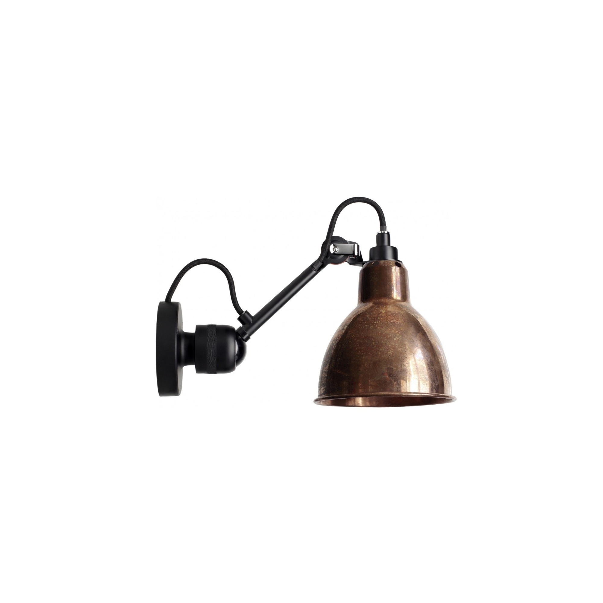 black / round raw copper - Gras 304 - wall lamp - DCW éditions