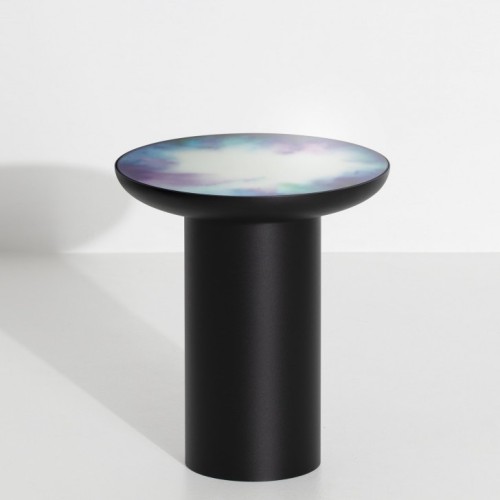 Francis side table - black and blue-purple aquarelle - small - Petite Friture