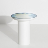 Francis side table - white and blue-yellow aquarelle - small - Petite Friture