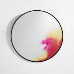 small Francis mirror - pink & yellow - Petite Friture